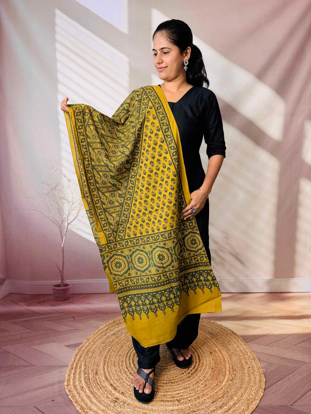Ajrakh Print Pure Cotton Stole