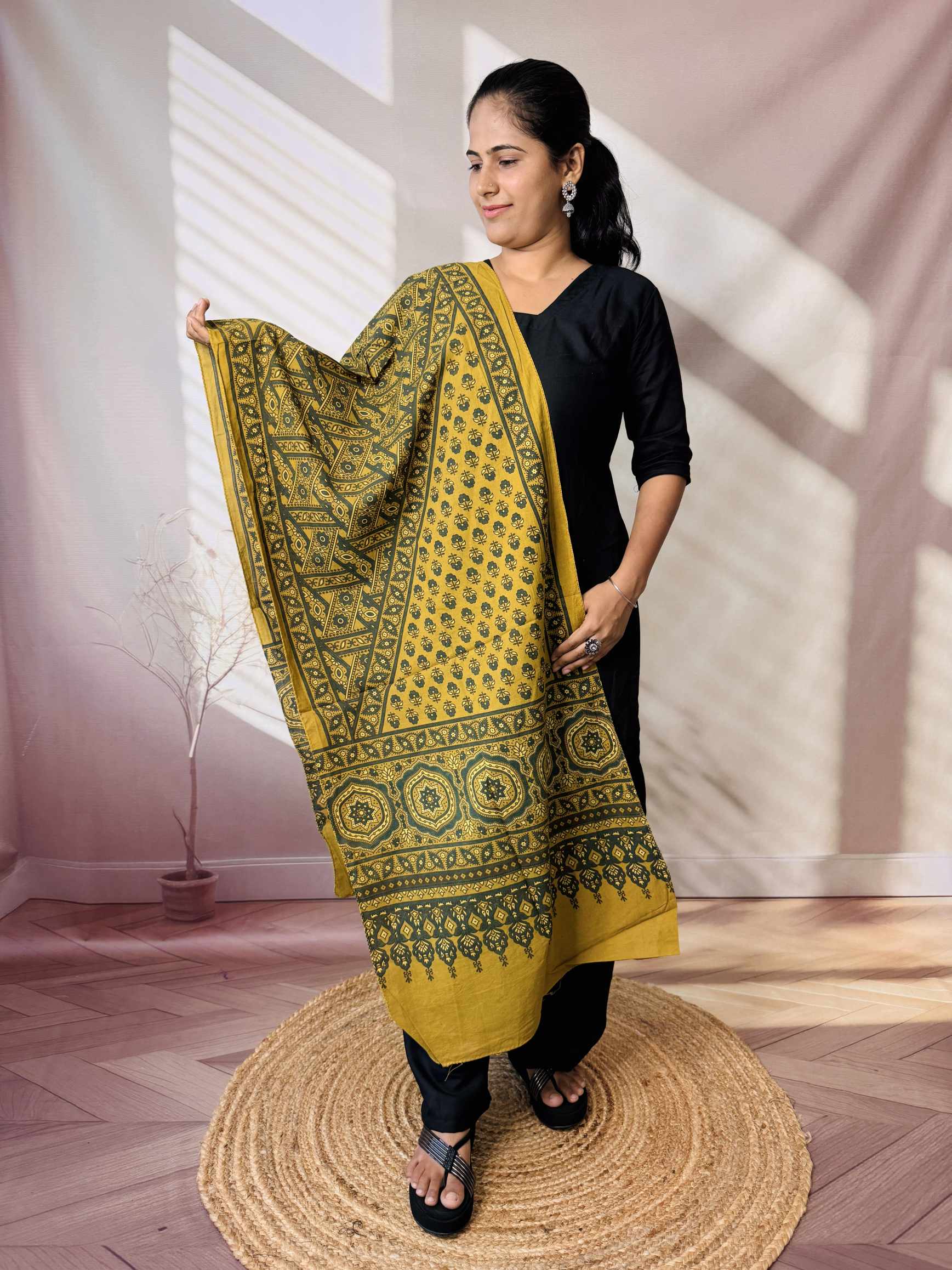 Ajrakh Print Pure Cotton Stole