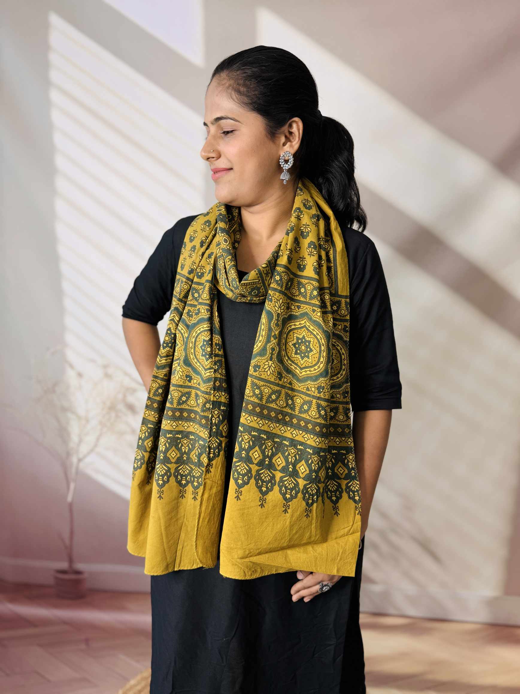 Ajrakh Print Pure Cotton Stole