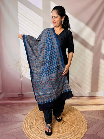 Ajrakh Print Pure Cotton Stole