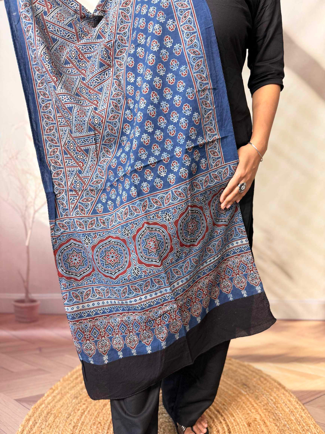 Ajrakh Print Pure Cotton Stole