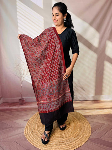 Ajrakh Print Pure Cotton Stole