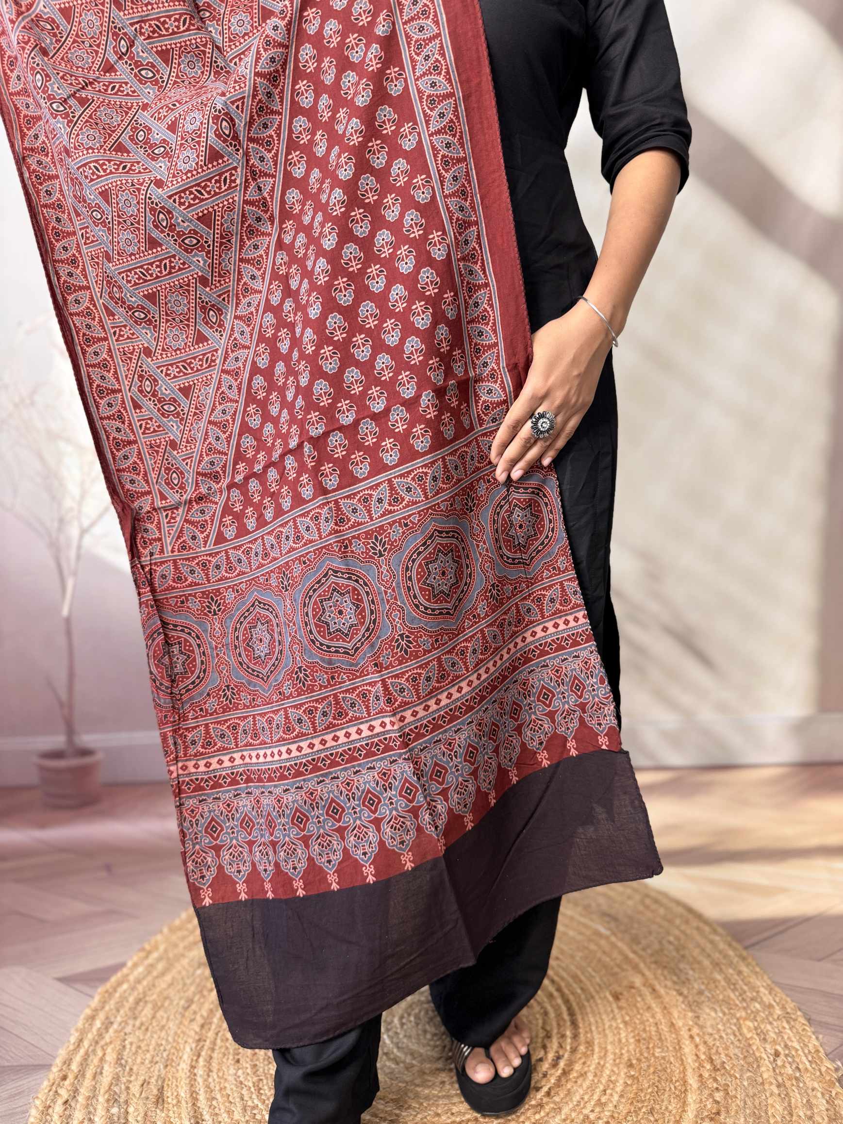 Ajrakh Print Pure Cotton Stole