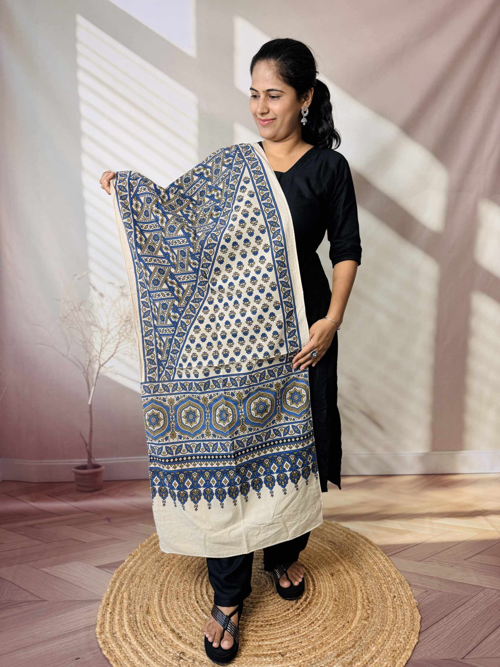 Ajrakh Print Pure Cotton Stole
