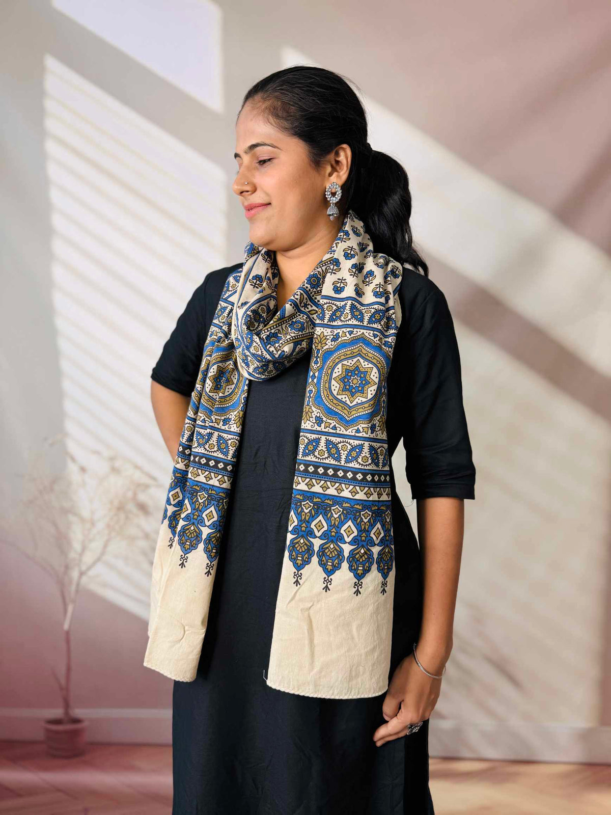 Ajrakh Print Pure Cotton Stole