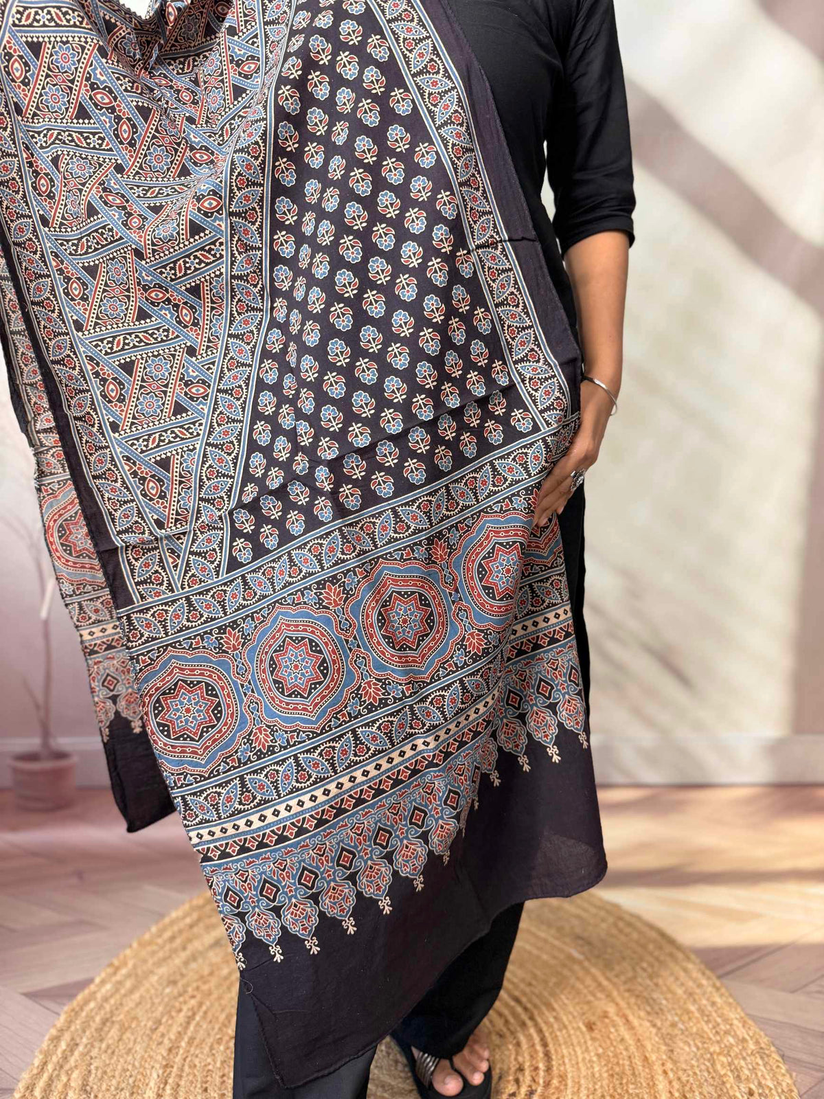 Ajrakh Print Pure Cotton Stole