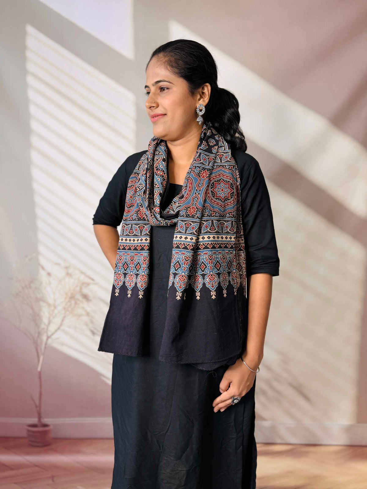 Ajrakh Print Pure Cotton Stole