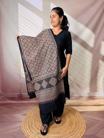 Ajrakh Print Pure Cotton Stole