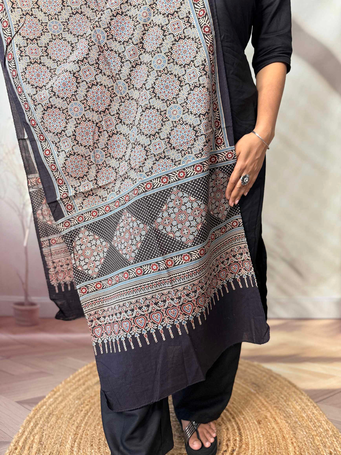 Ajrakh Print Pure Cotton Stole