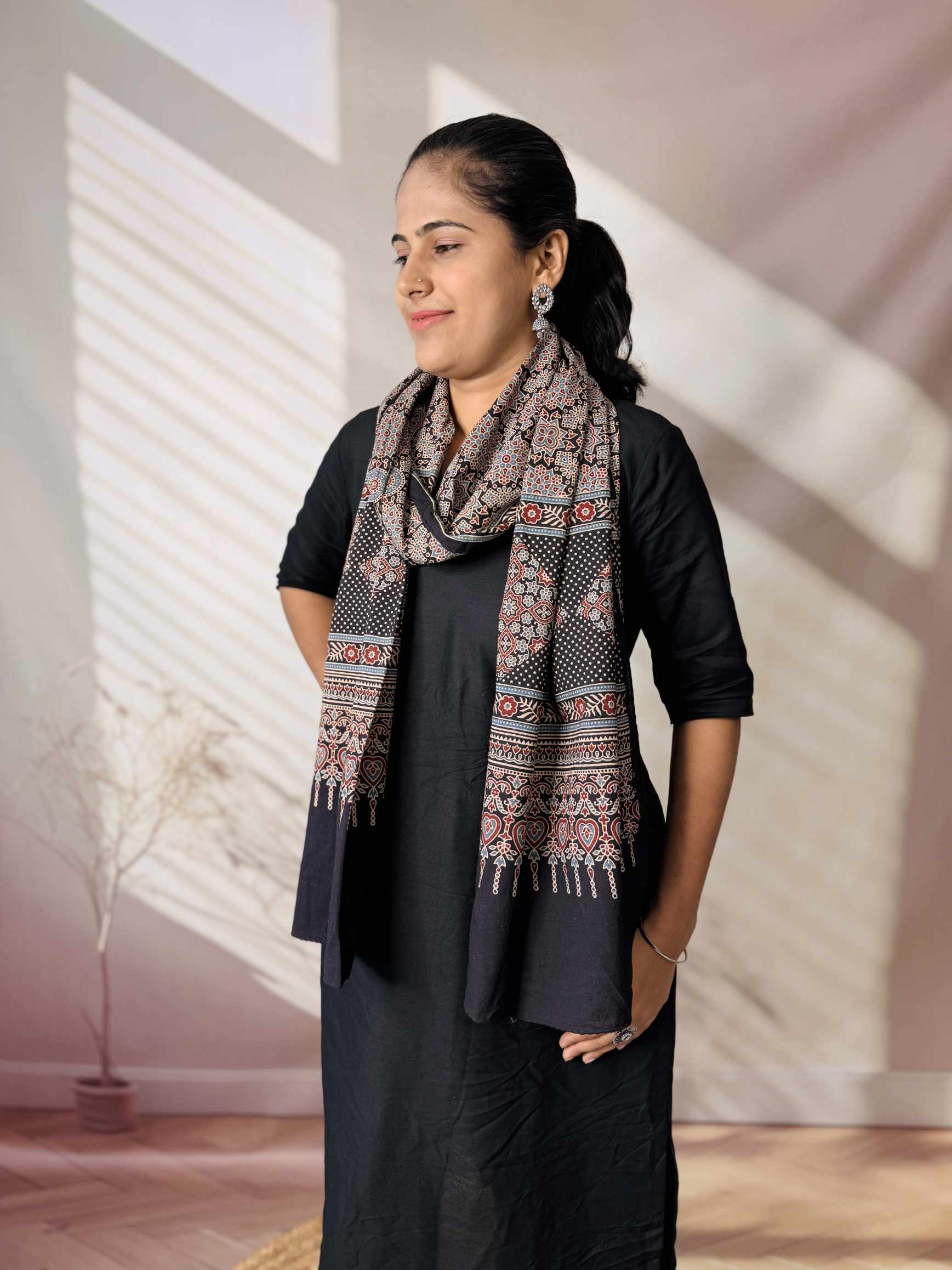 Ajrakh Print Pure Cotton Stole