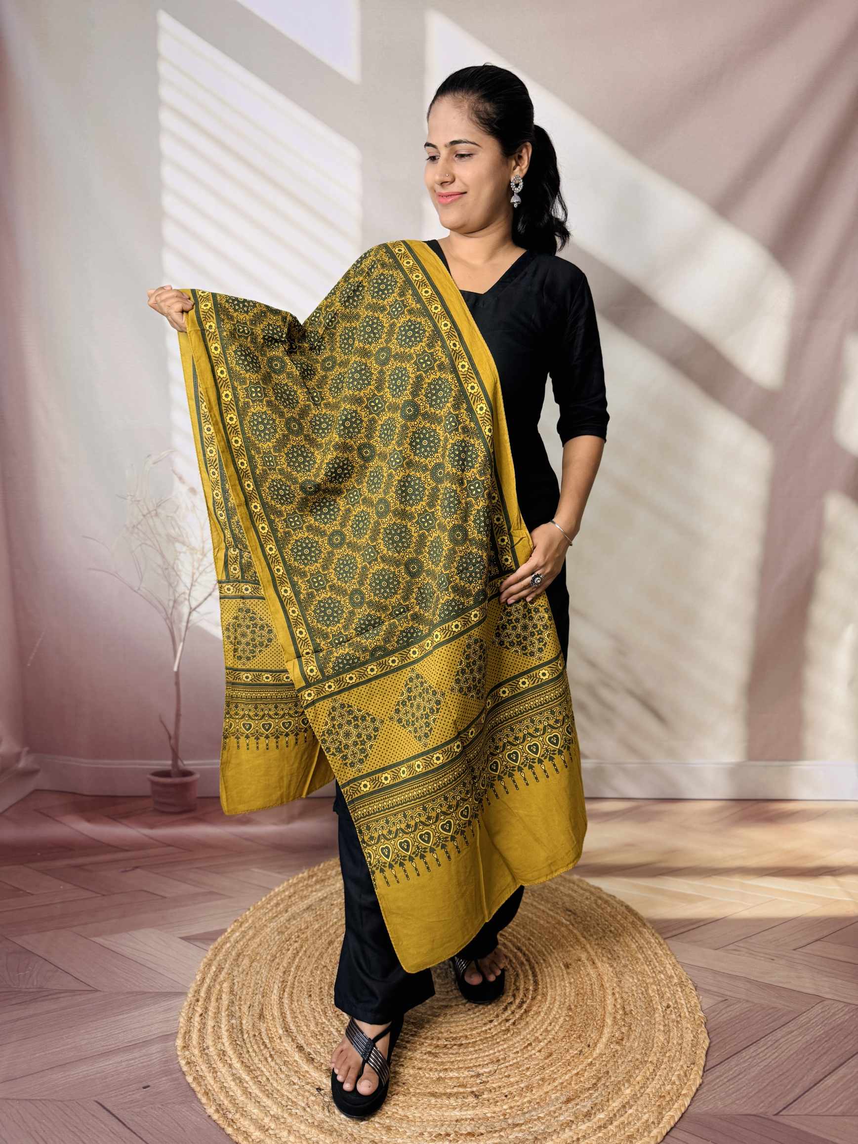 Ajrakh Print Pure Cotton Stole