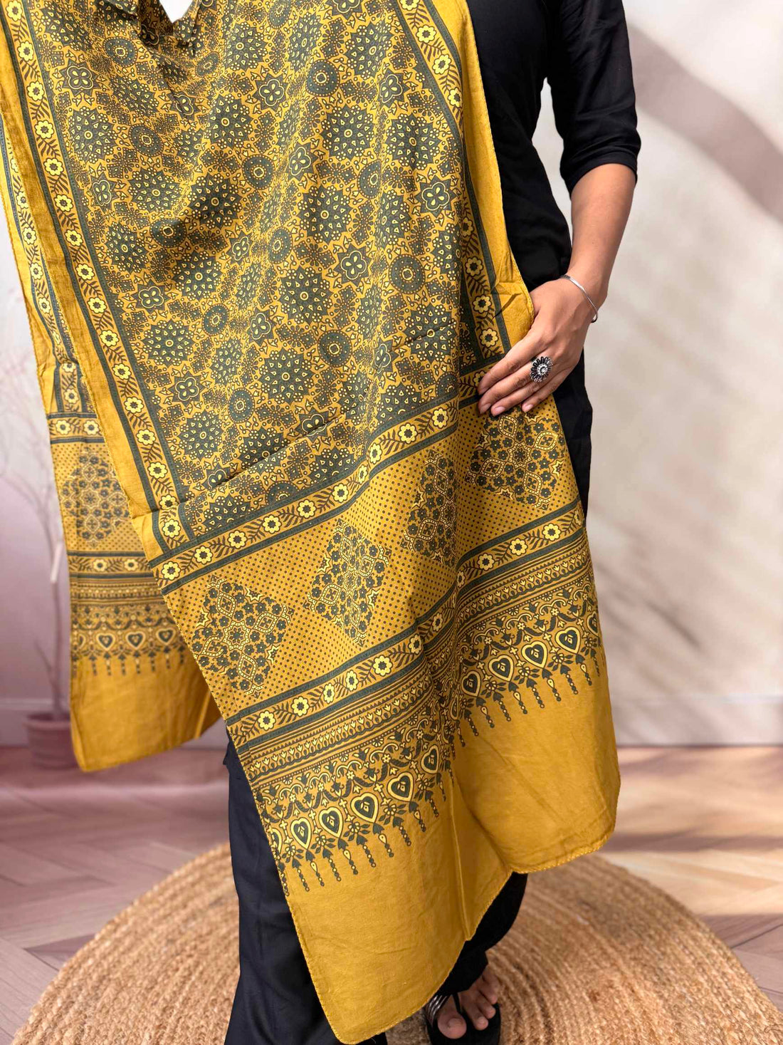 Ajrakh Print Pure Cotton Stole