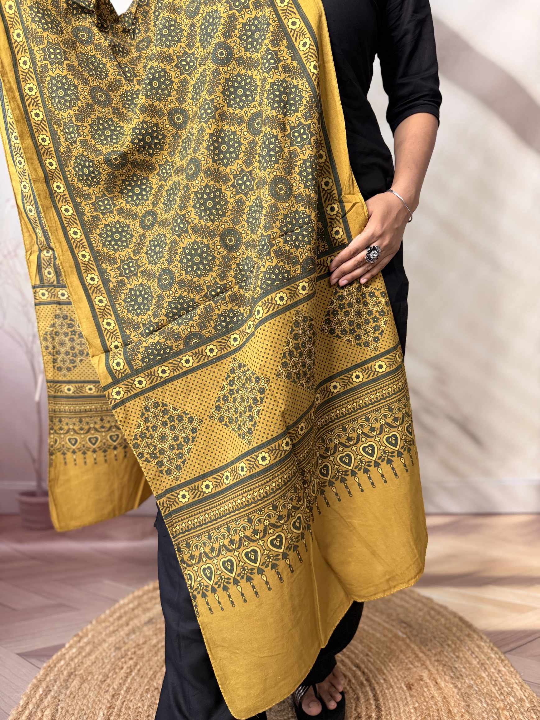 Ajrakh Print Pure Cotton Stole