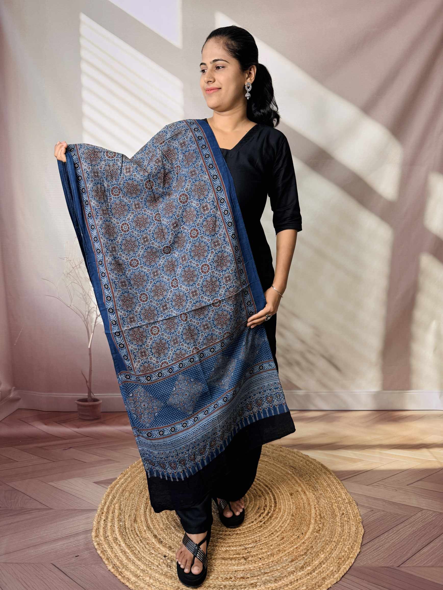 Ajrakh Print Pure Cotton Stole