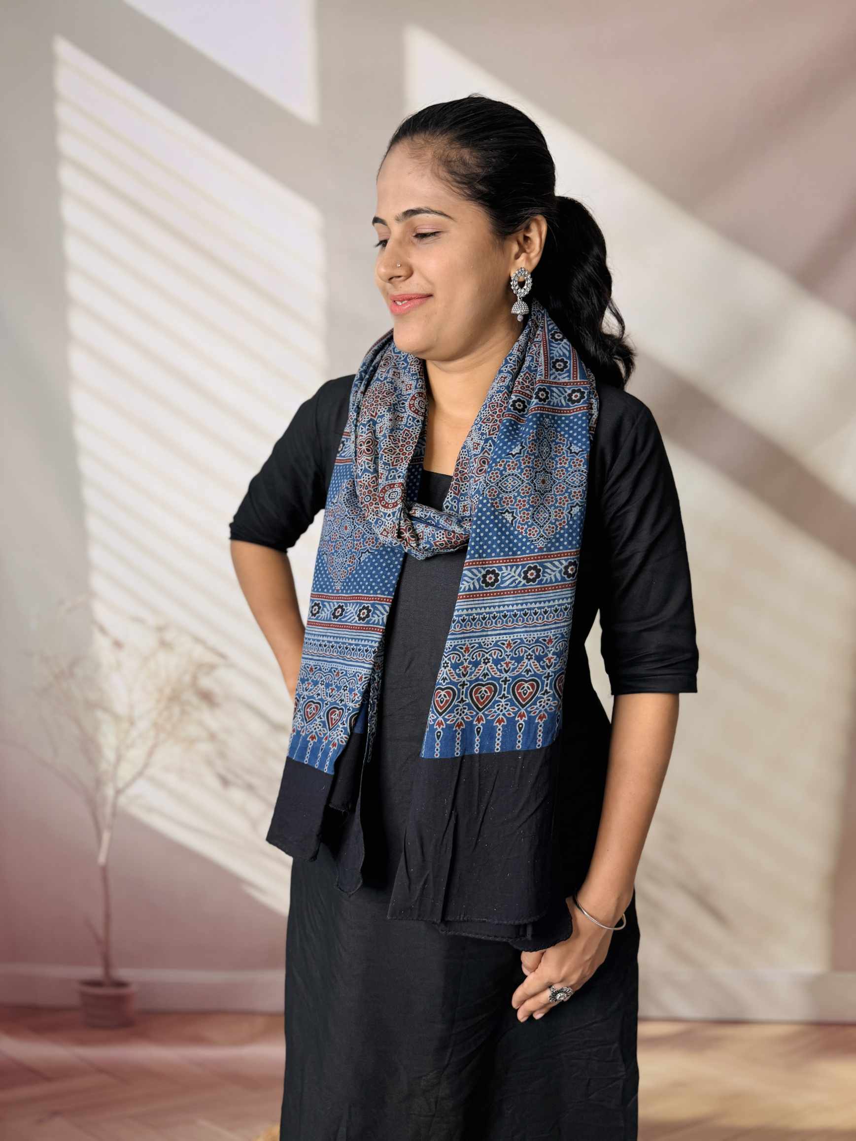 Ajrakh Print Pure Cotton Stole