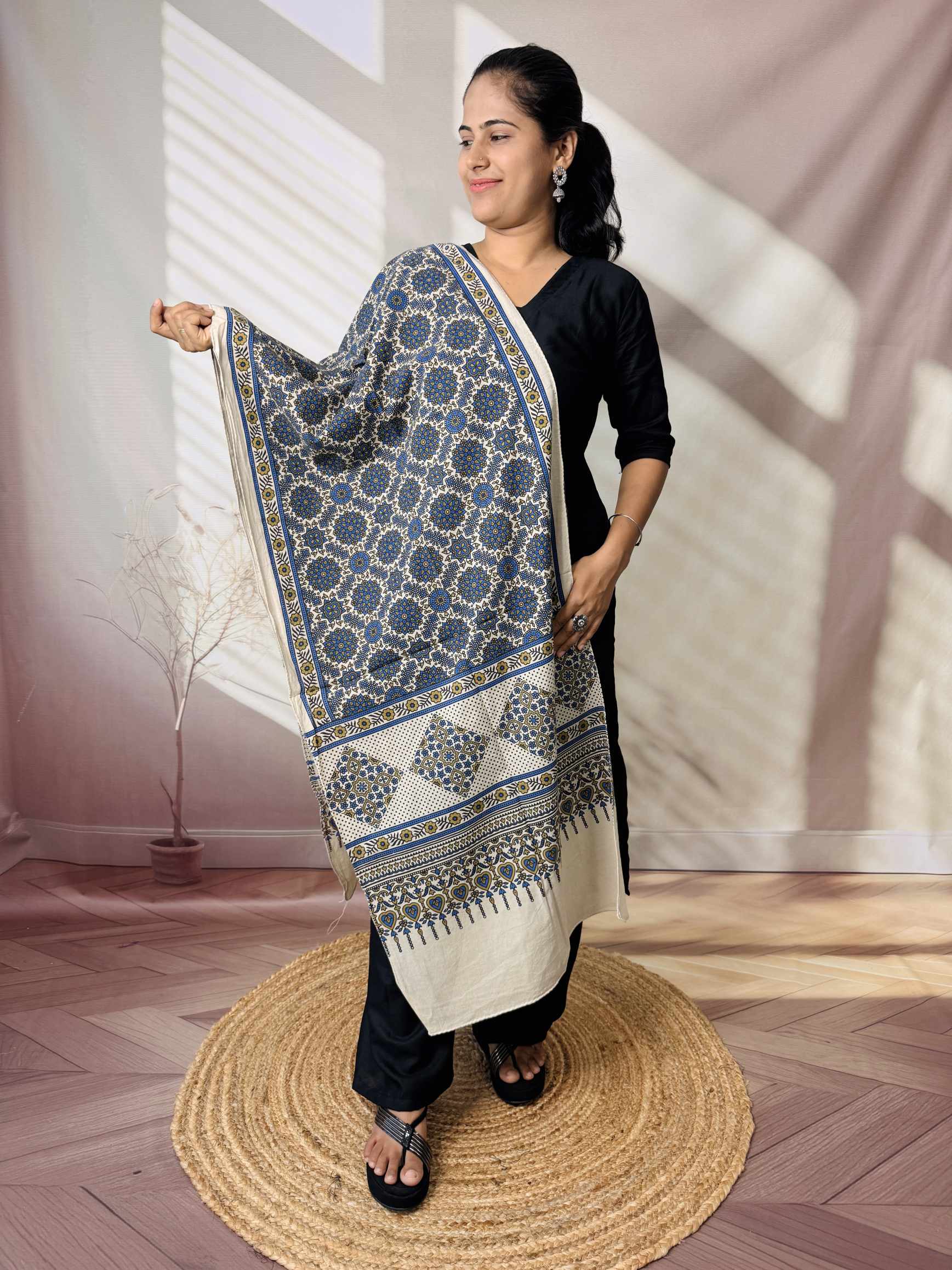 Ajrakh Print Pure Cotton Stole