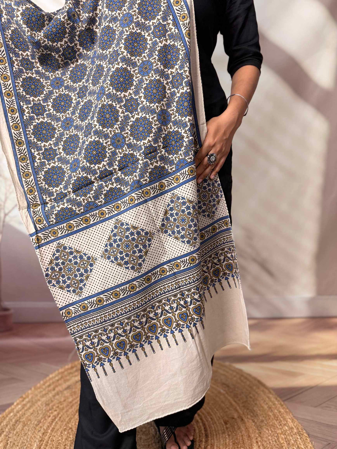 Ajrakh Print Pure Cotton Stole