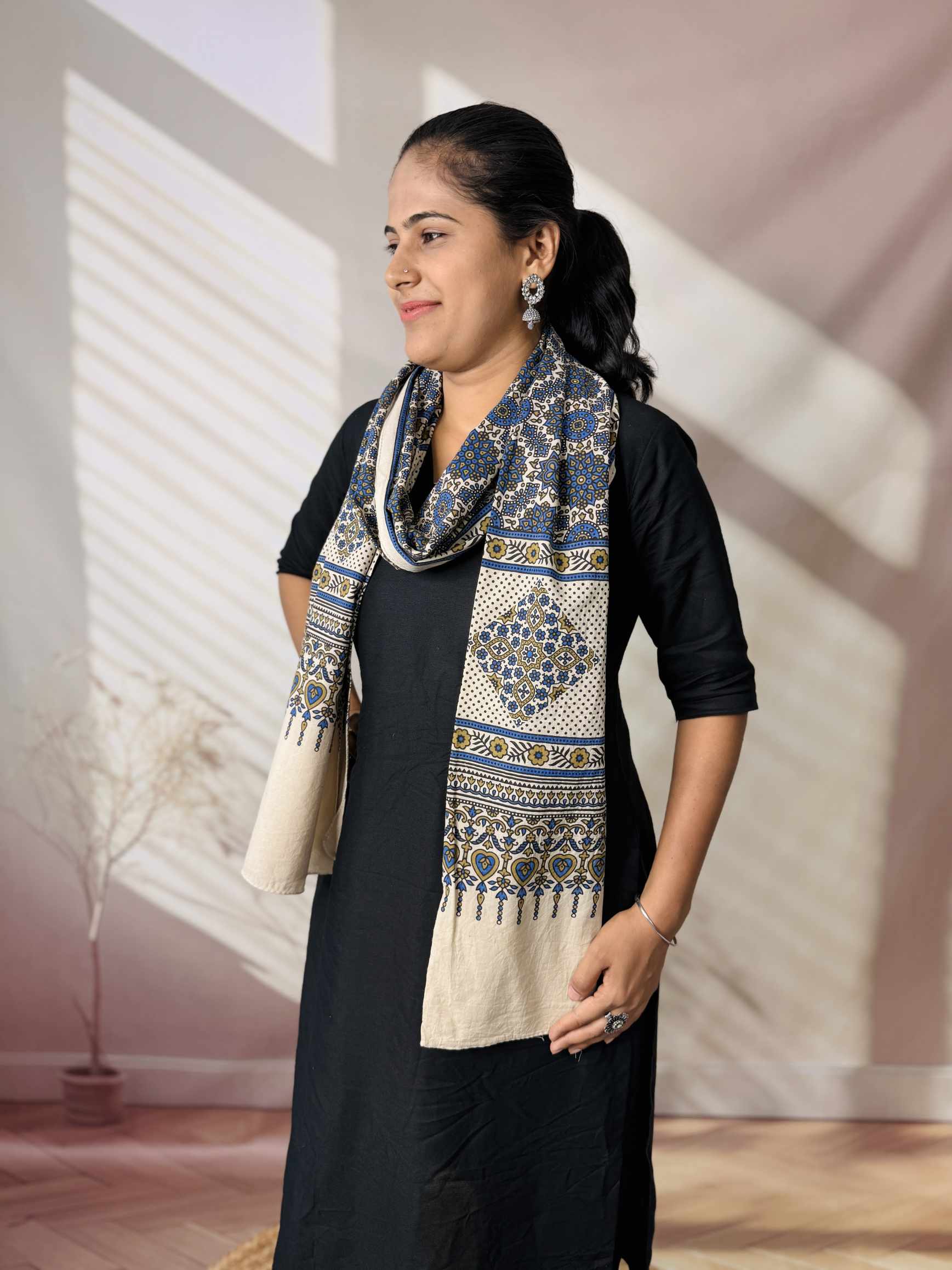 Ajrakh Print Pure Cotton Stole
