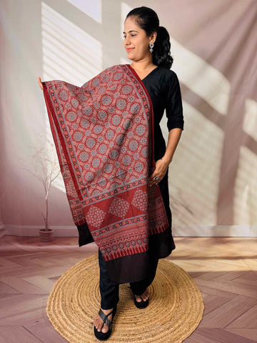 Ajrakh Print Pure Cotton Stole