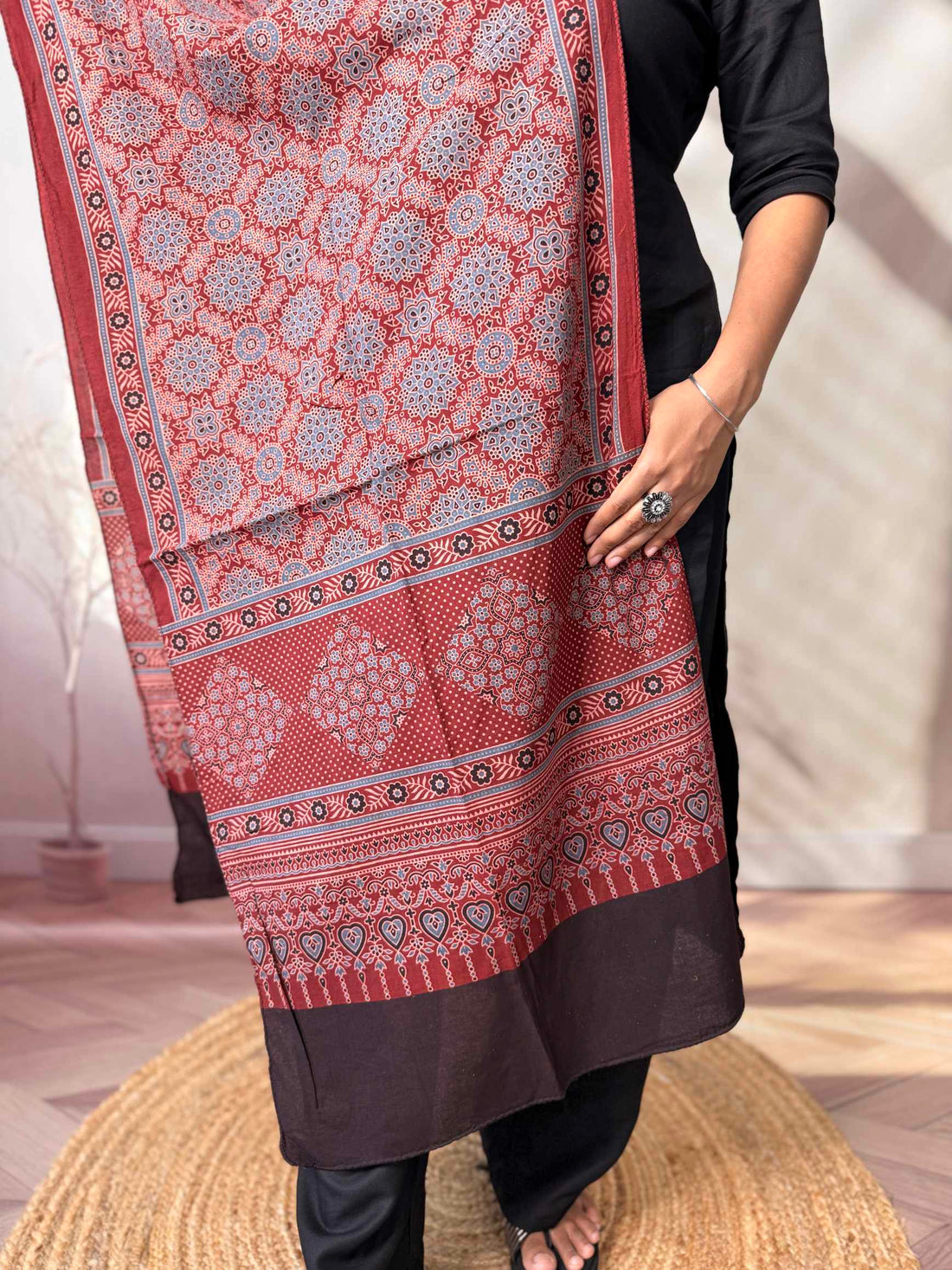 Ajrakh Print Pure Cotton Stole
