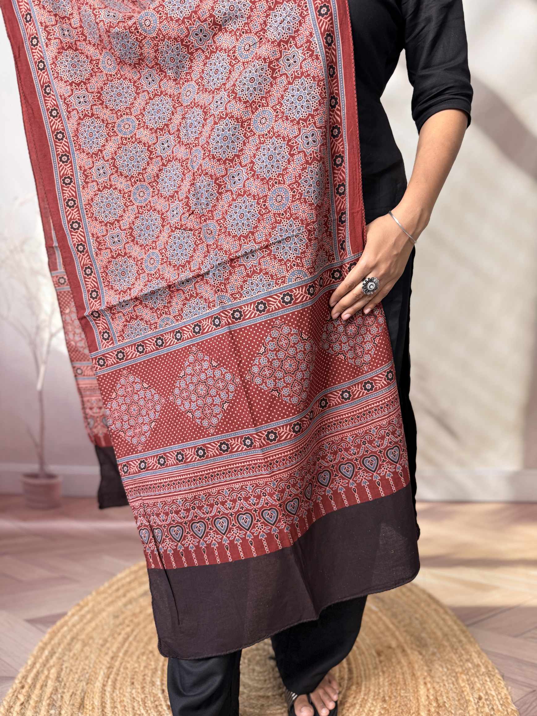 Ajrakh Print Pure Cotton Stole