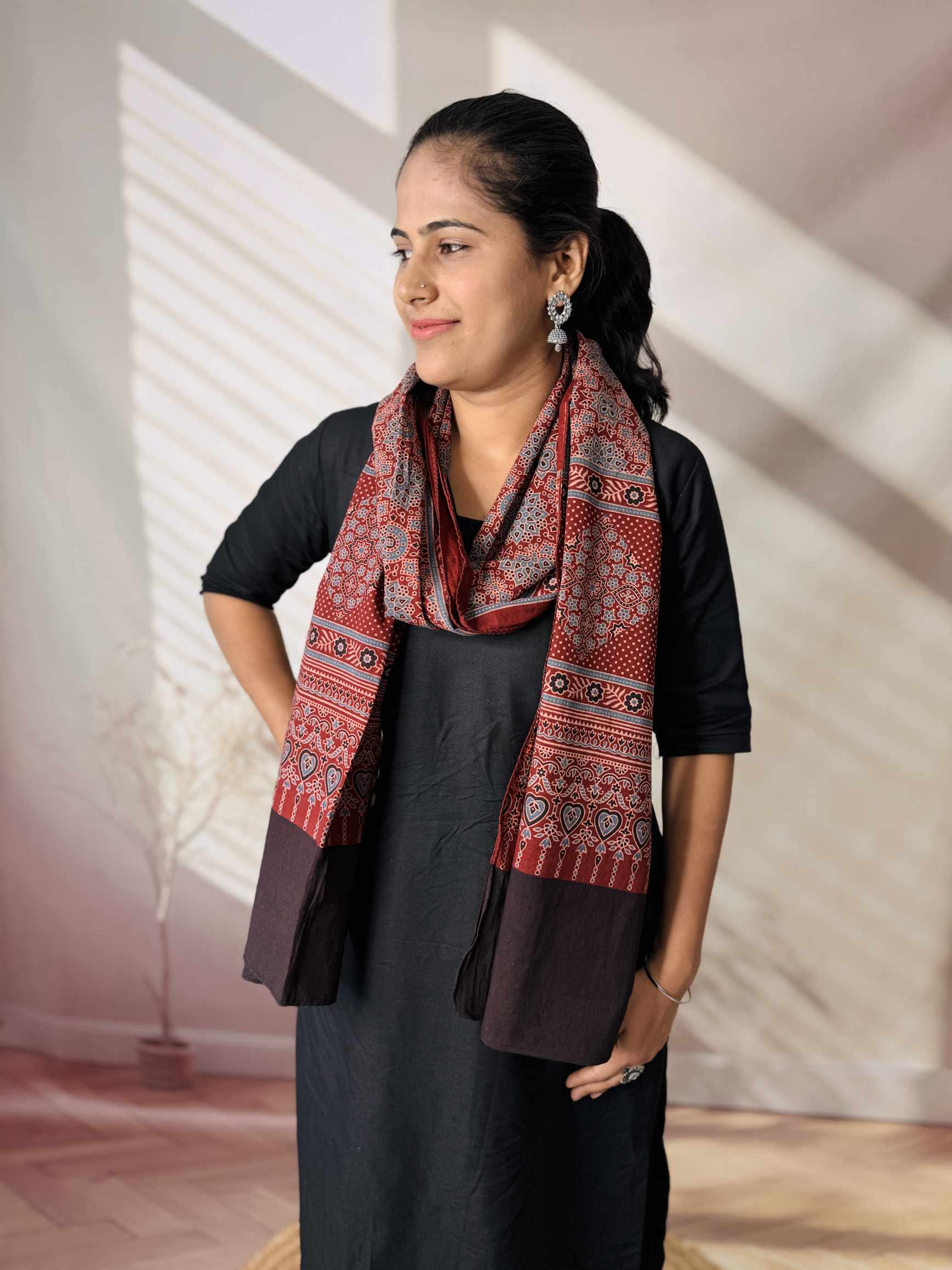 Ajrakh Print Pure Cotton Stole