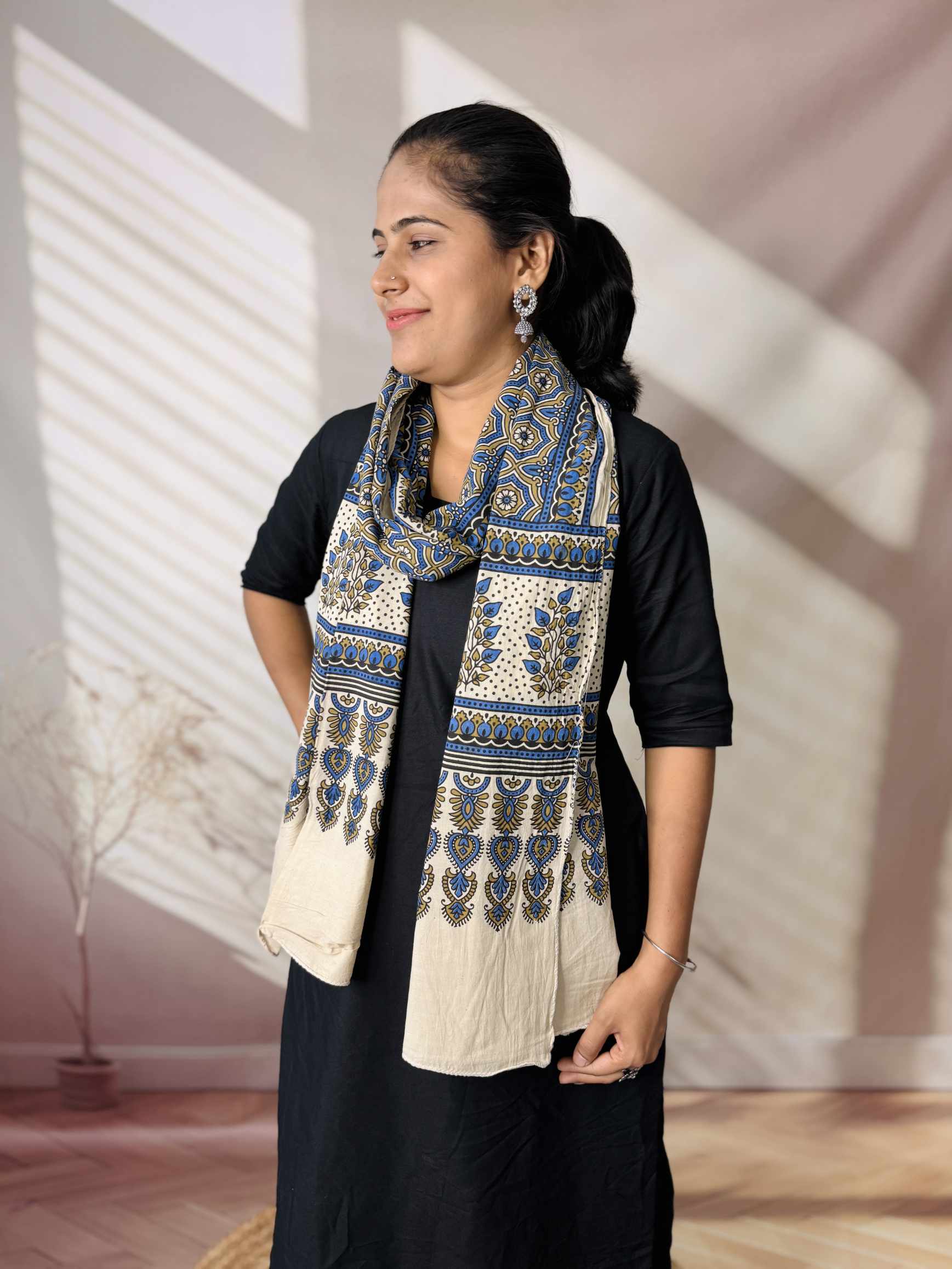 Ajrakh Print Pure Cotton Stole