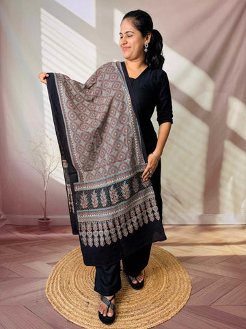 Ajrakh Print Pure Cotton Stole