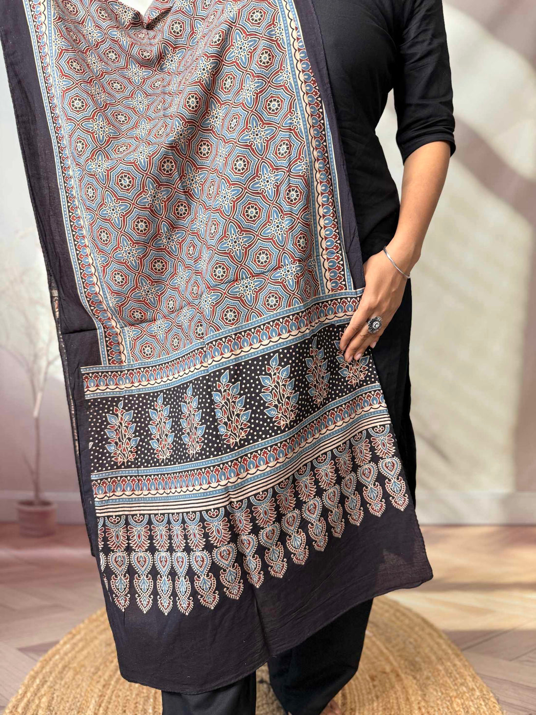 Ajrakh Print Pure Cotton Stole