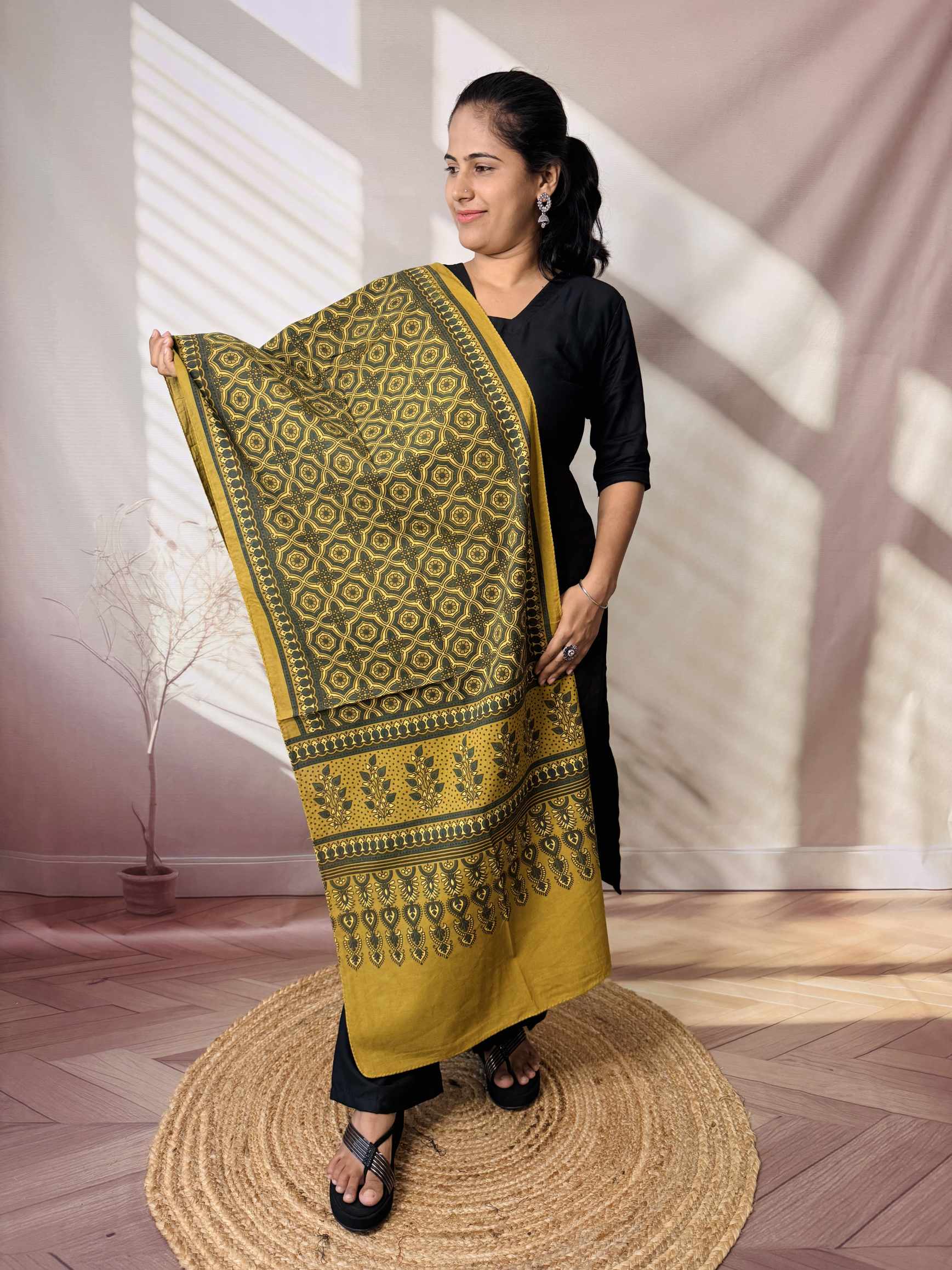 Ajrakh Print Pure Cotton Stole