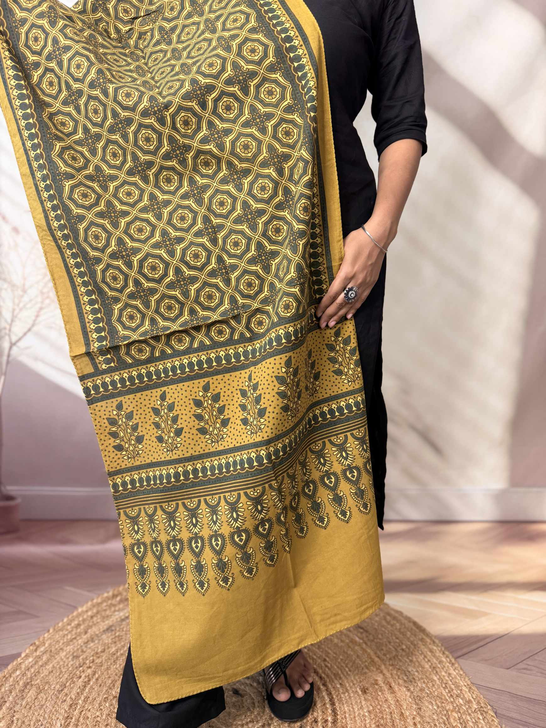 Ajrakh Print Pure Cotton Stole