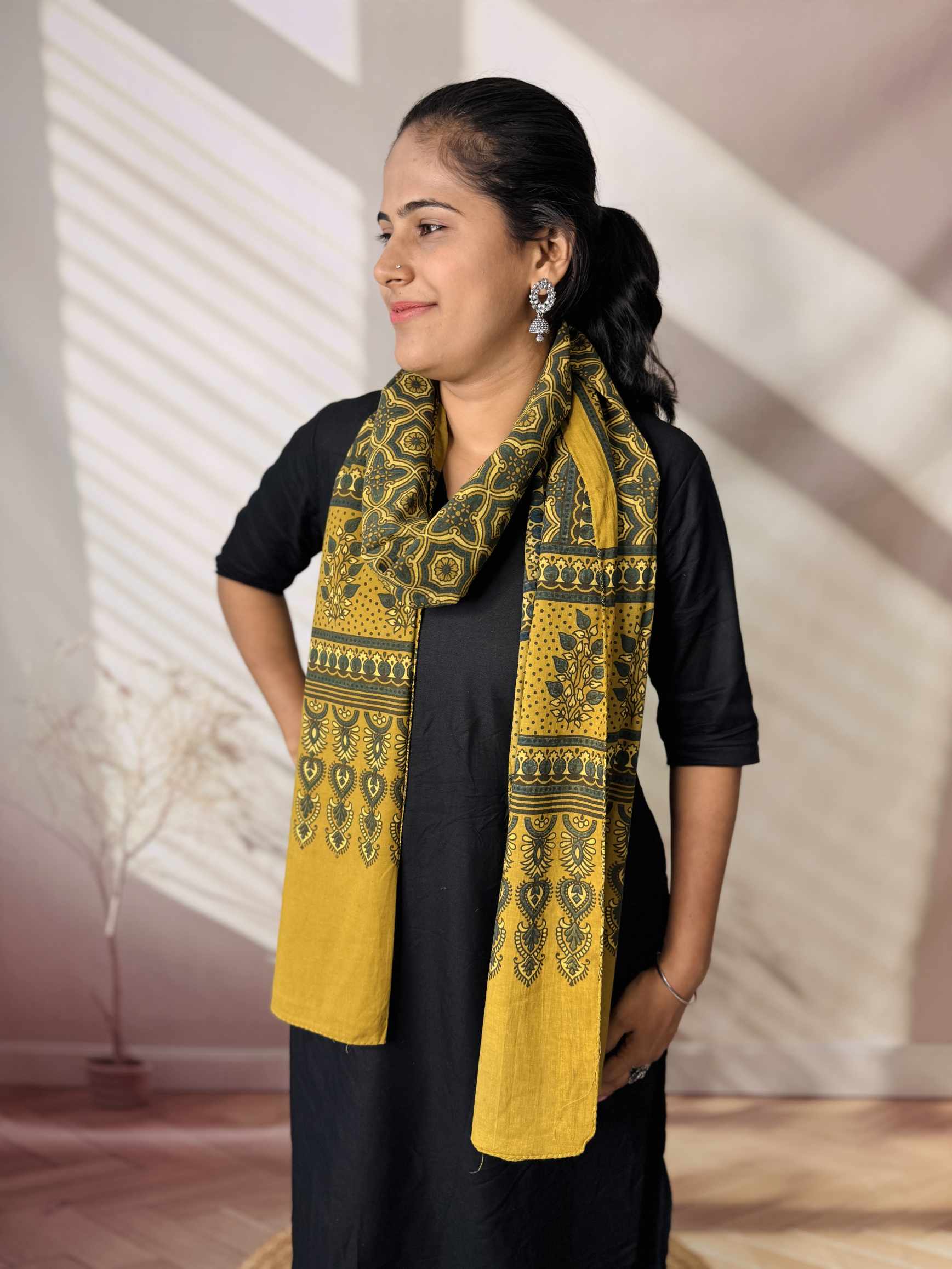 Ajrakh Print Pure Cotton Stole