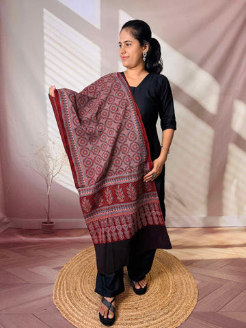 Ajrakh Print Pure Cotton Stole