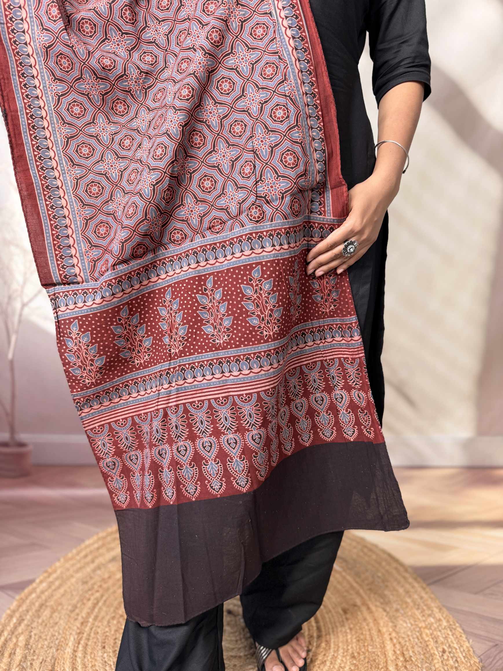 Ajrakh Print Pure Cotton Stole