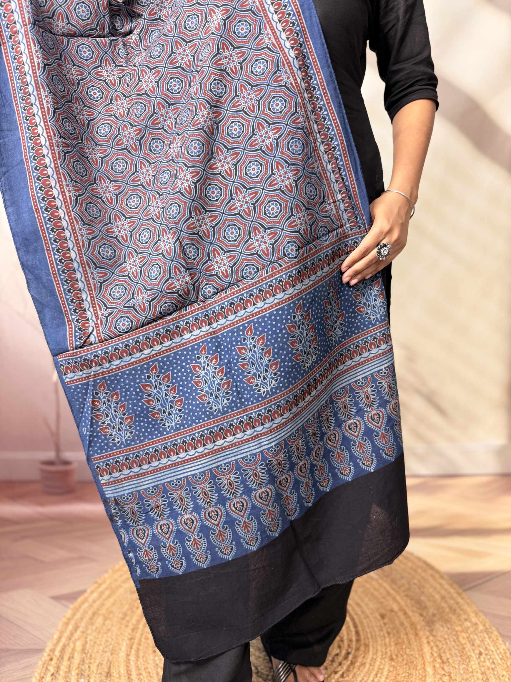 Ajrakh Print Pure Cotton Stole