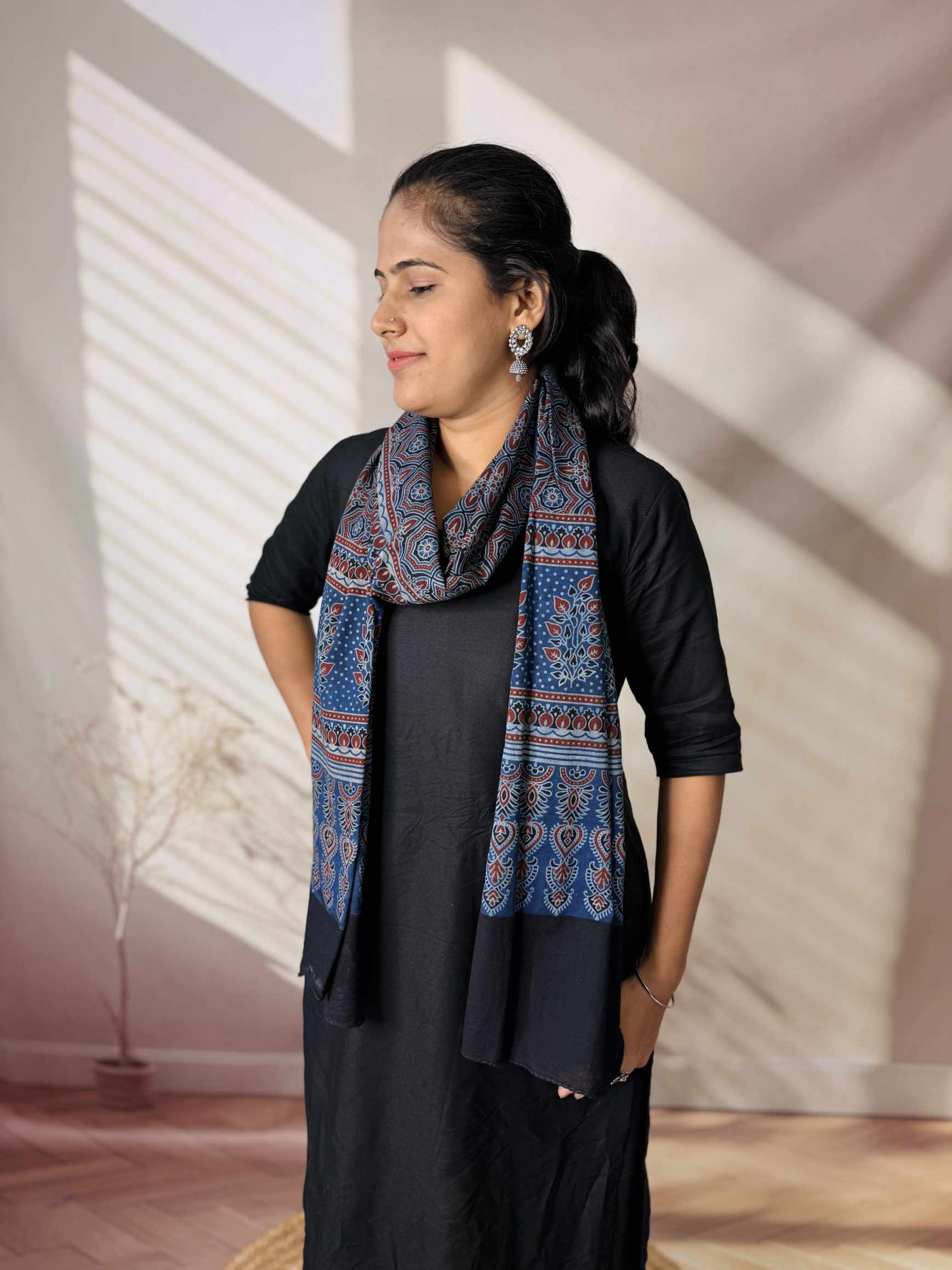 Ajrakh Print Pure Cotton Stole
