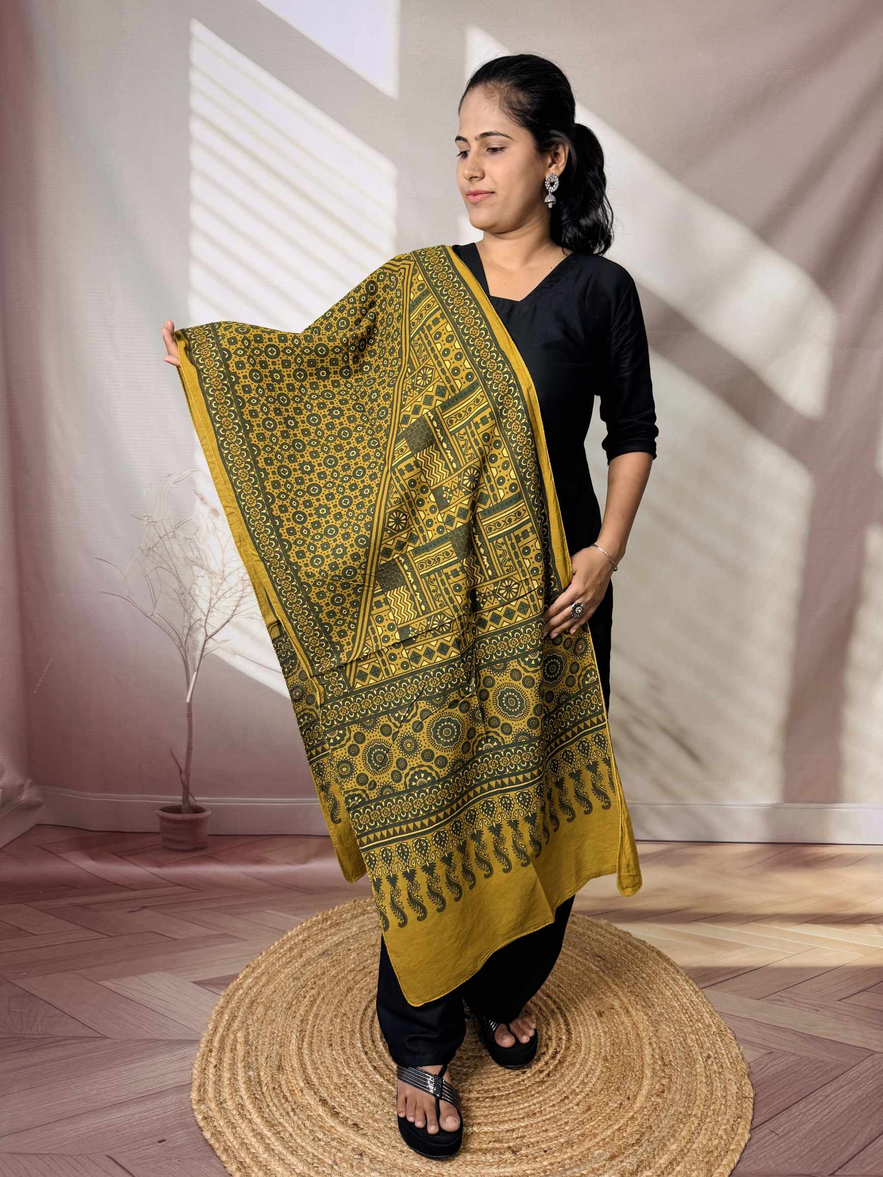 Ajrakh Print Pure Cotton Stole