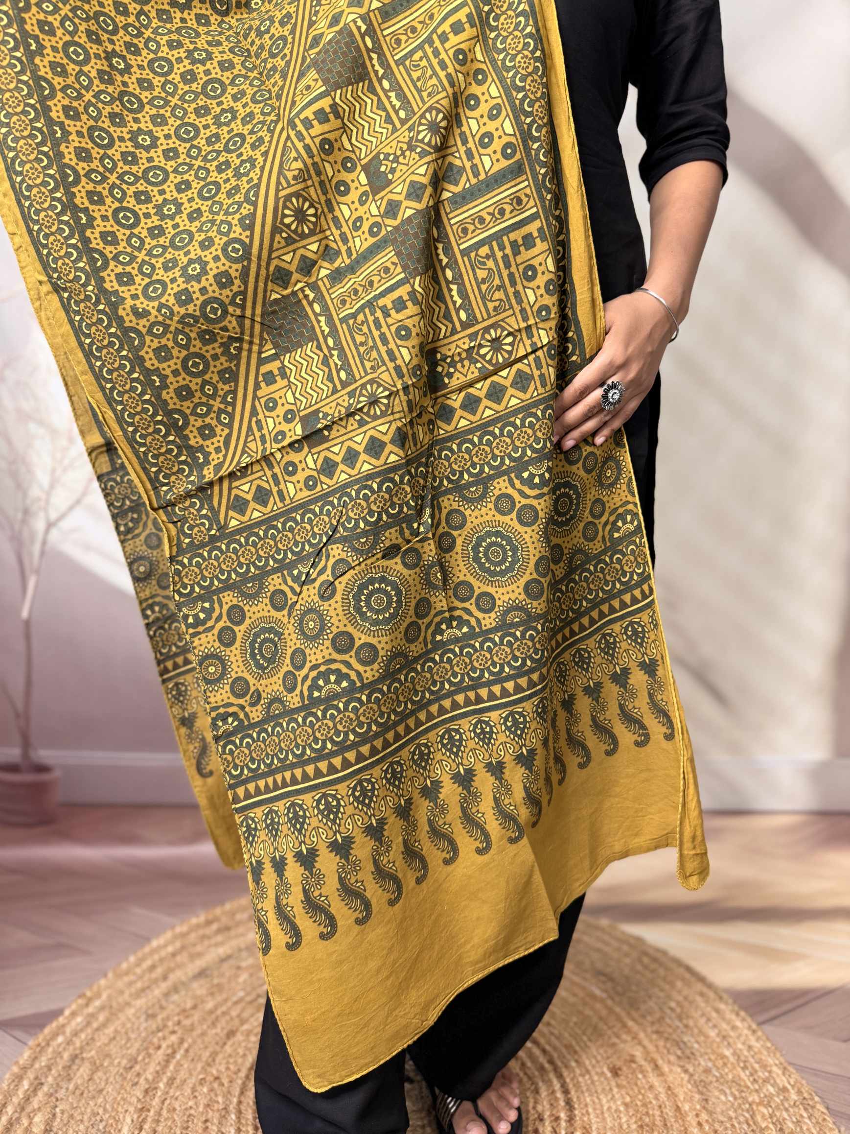 Ajrakh Print Pure Cotton Stole