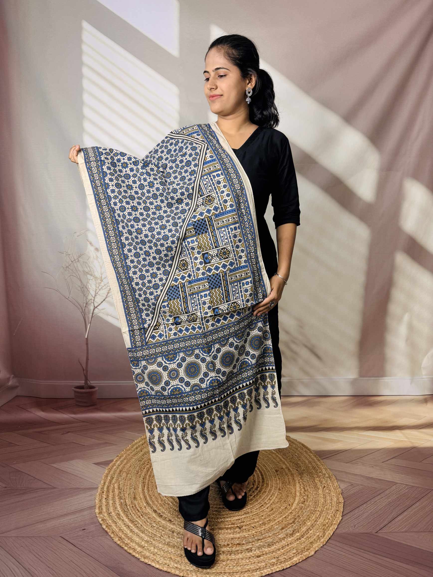 Ajrakh Print Pure Cotton Stole