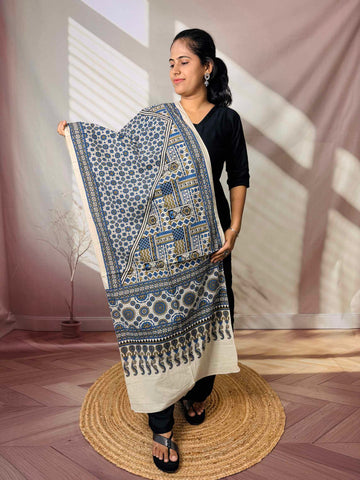 Ajrakh Print Pure Cotton Stole
