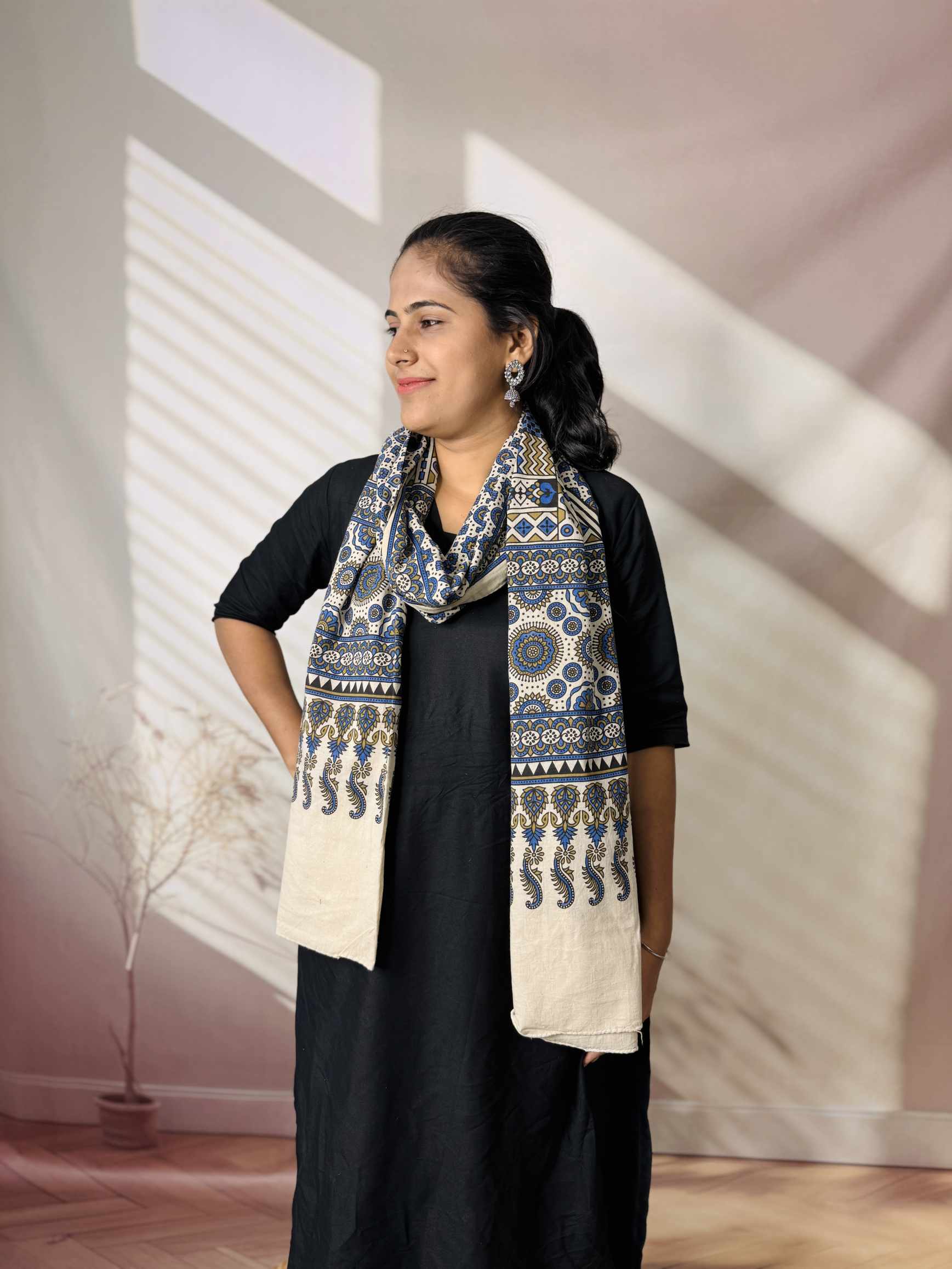 Ajrakh Print Pure Cotton Stole