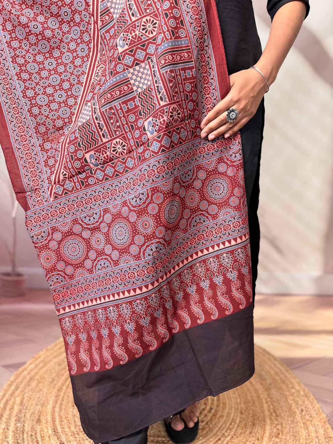 Ajrakh Print Pure Cotton Stole