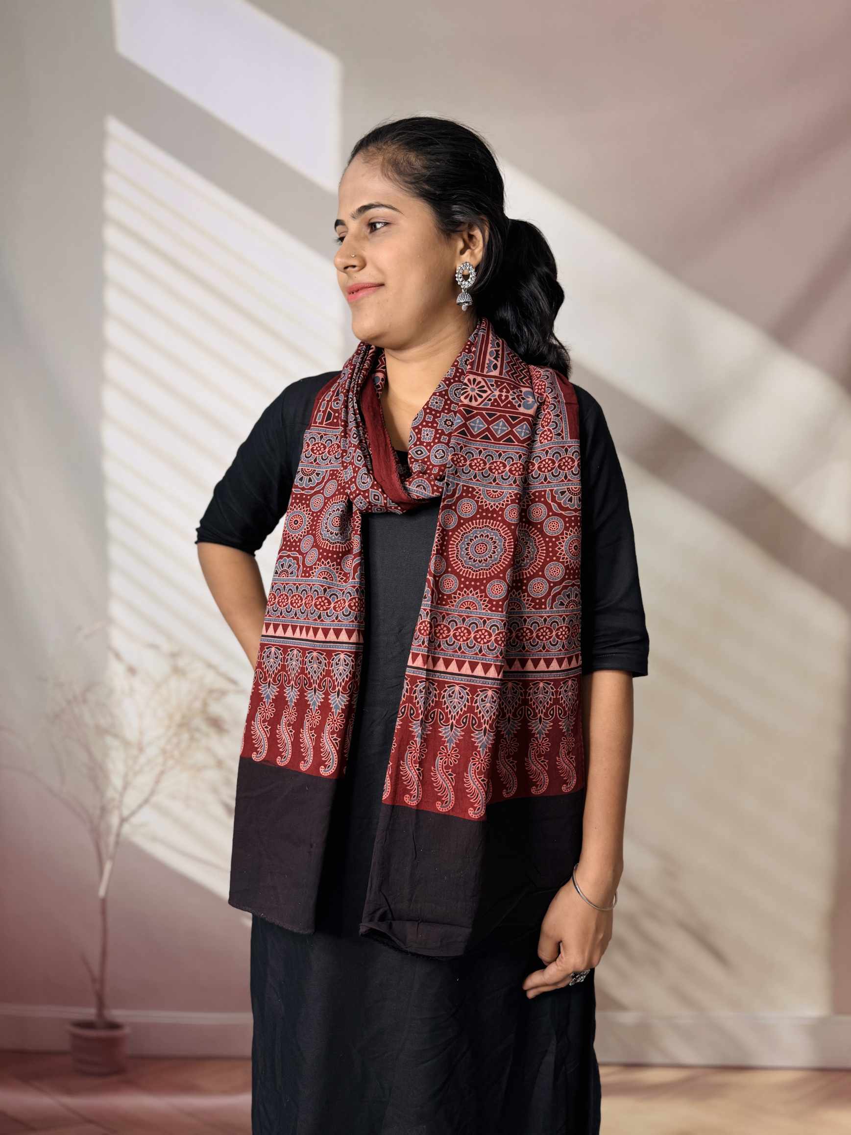 Ajrakh Print Pure Cotton Stole