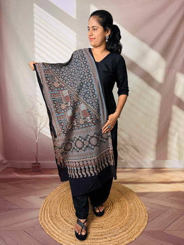 Ajrakh Print Pure Cotton Stole