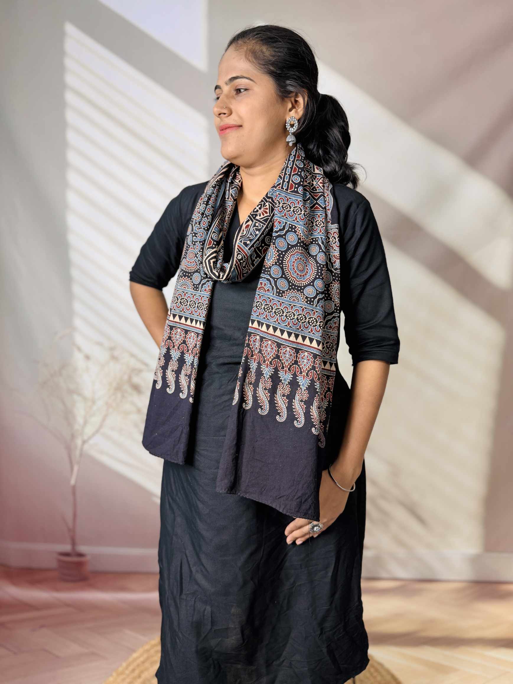 Ajrakh Print Pure Cotton Stole