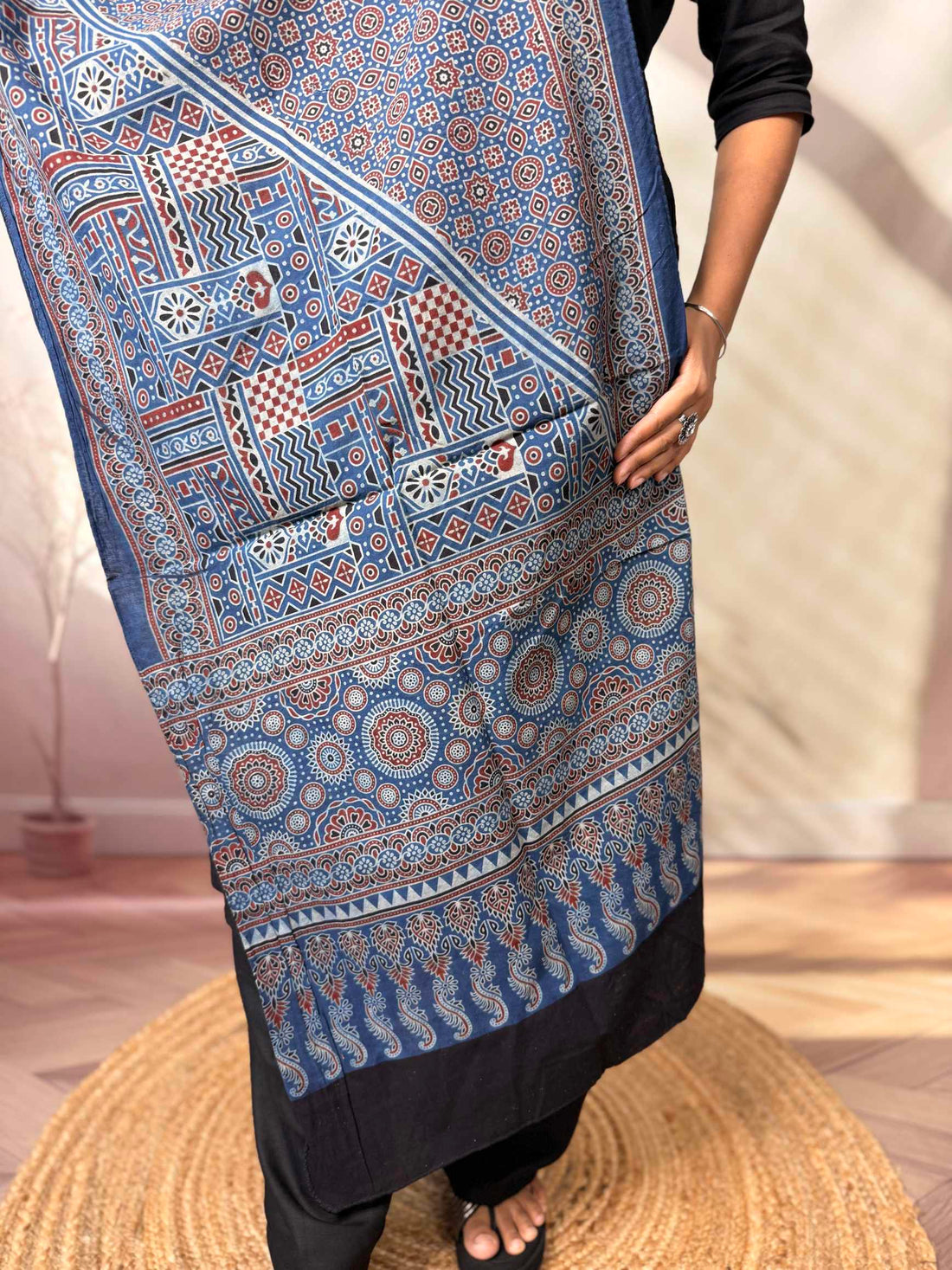 Ajrakh Print Pure Cotton Stole