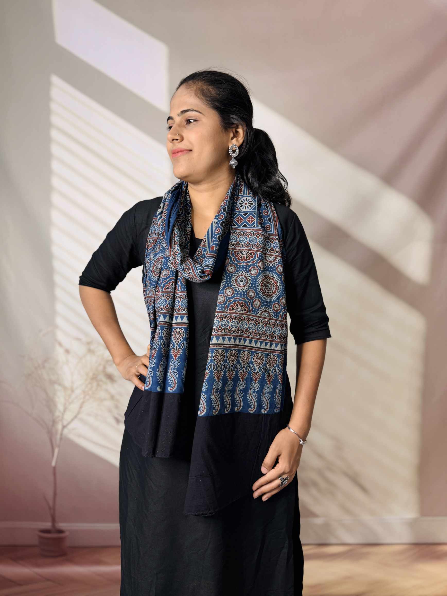 Ajrakh Print Pure Cotton Stole