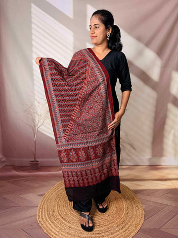 Ajrakh Print Pure Cotton Stole