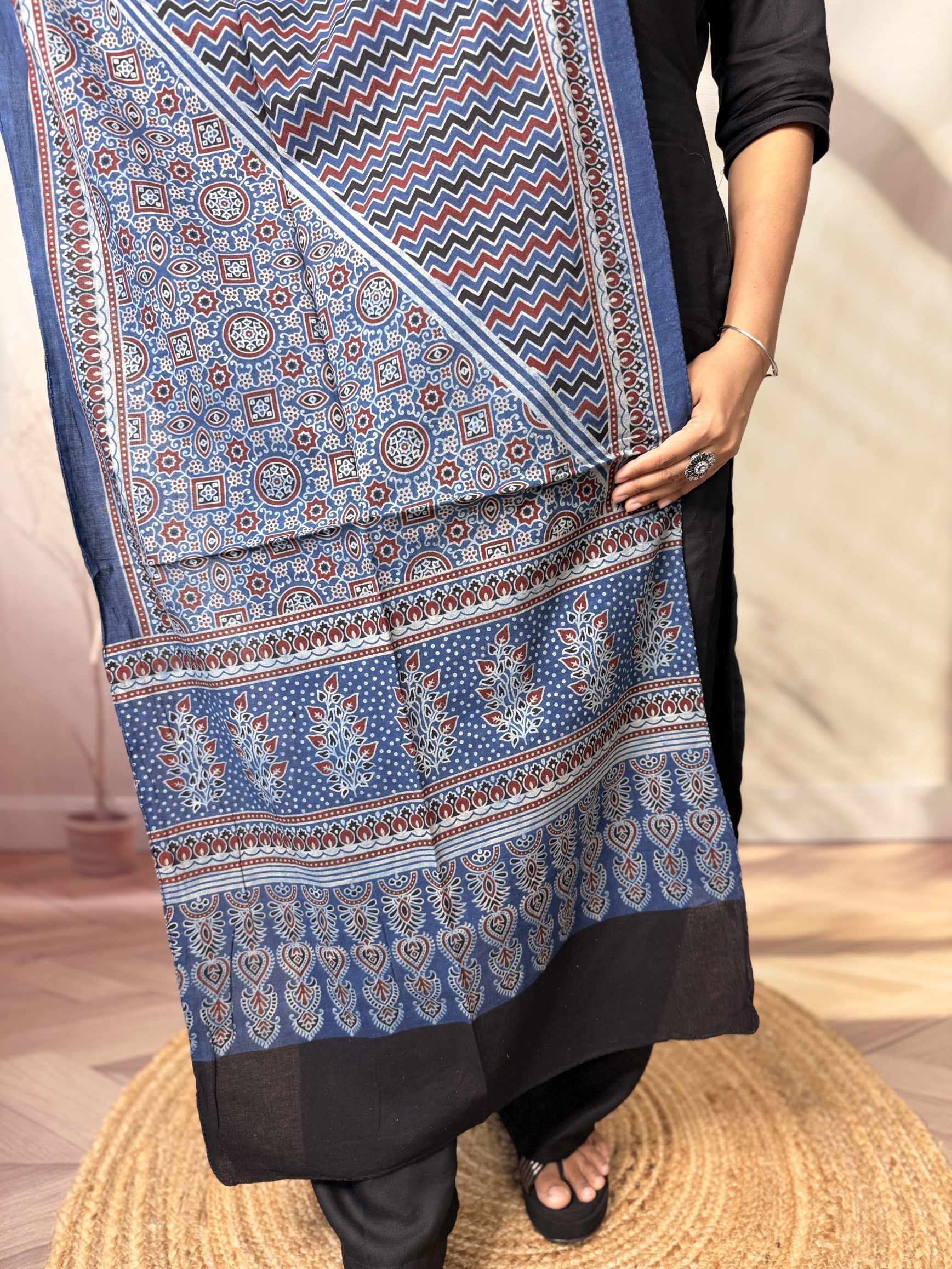 Ajrakh Print Pure Cotton Stole