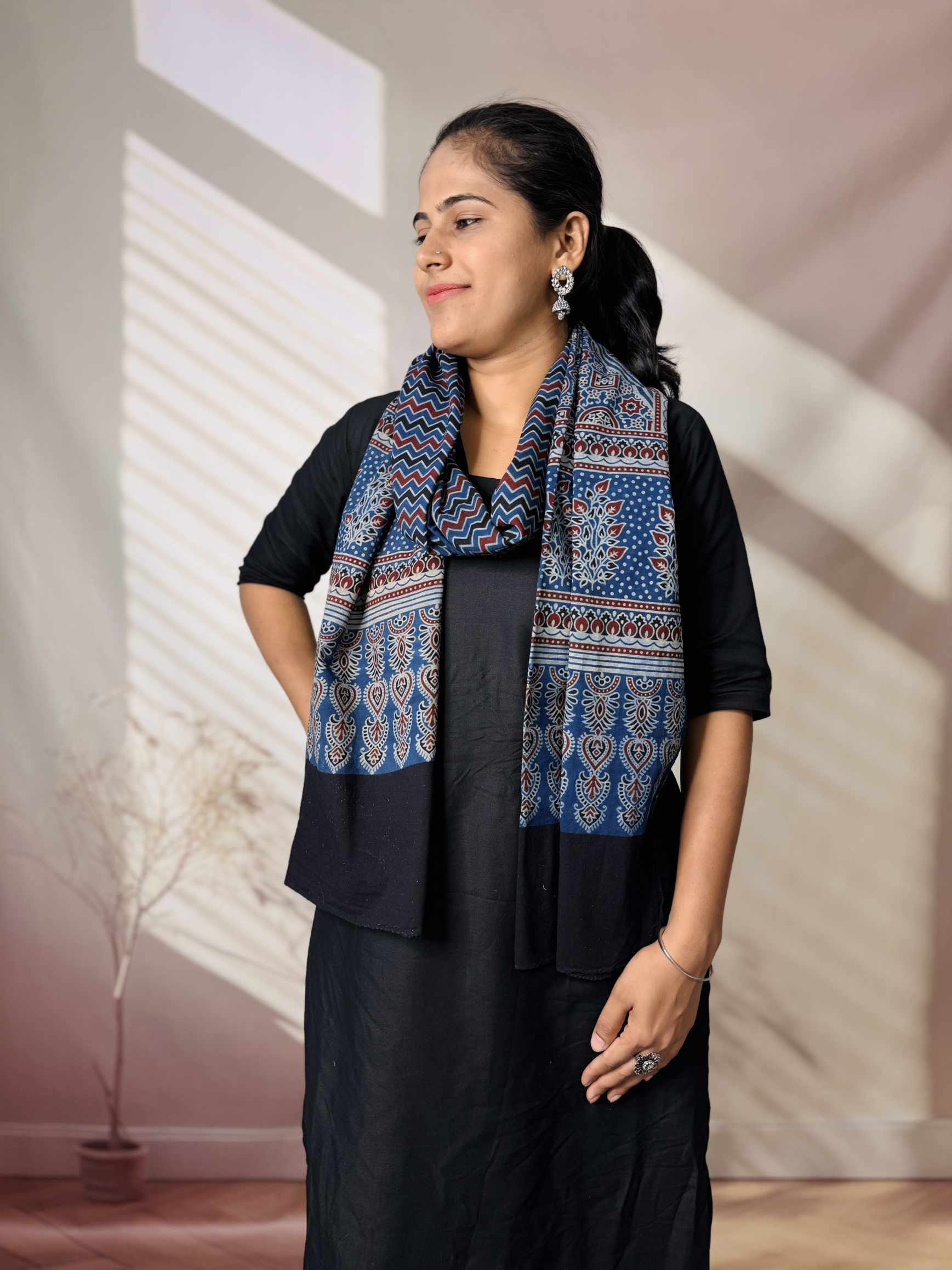 Ajrakh Print Pure Cotton Stole